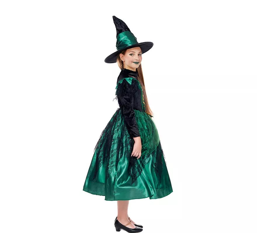 Translation missing: it.Disfraz de Bruja Magic Verde para niña