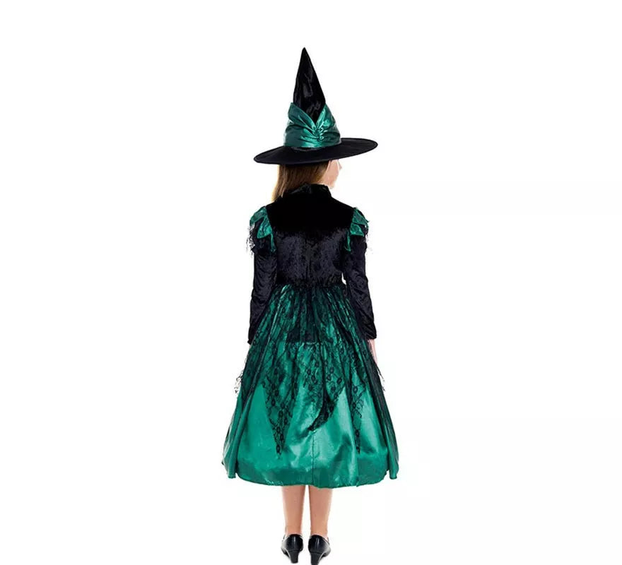 Translation missing: it.Disfraz de Bruja Magic Verde para niña