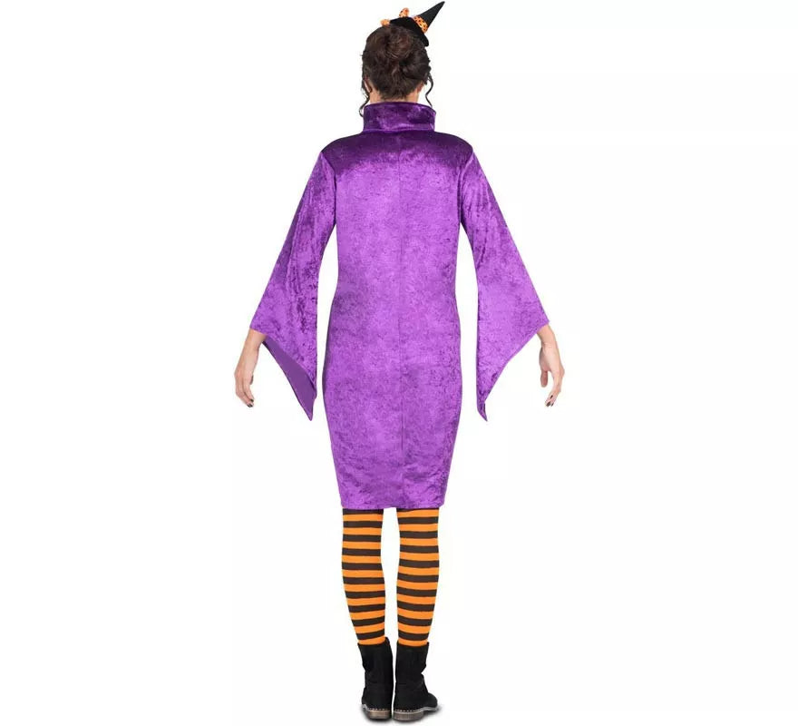 Translation missing: es.Disfraz de Bruja morada con Calabaza para mujer embarazada
