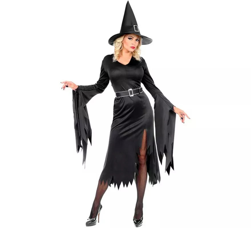 Translation missing: it.Disfraz de Bruja negro con Sombrero para mujer