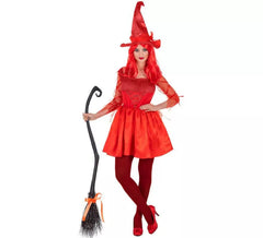 Costume da strega rossa per donna
