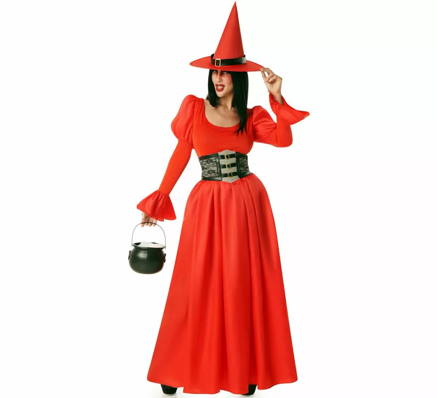 Translation missing: it.Disfraz de Bruja rojo con Corset para mujer
