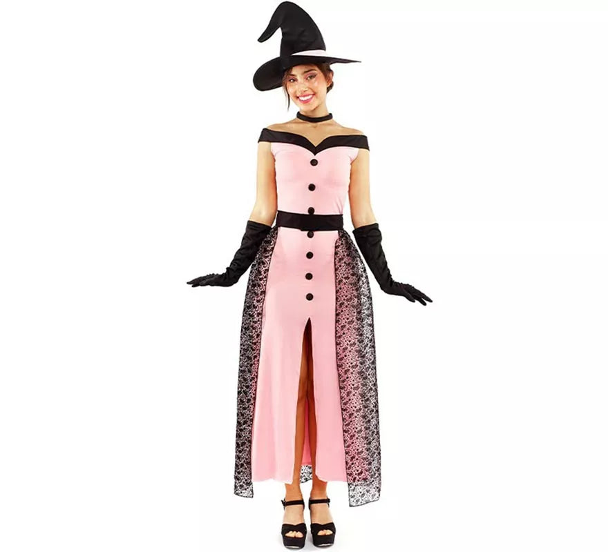 Translation missing: it.Disfraz de Bruja Rosa Vintage para mujer