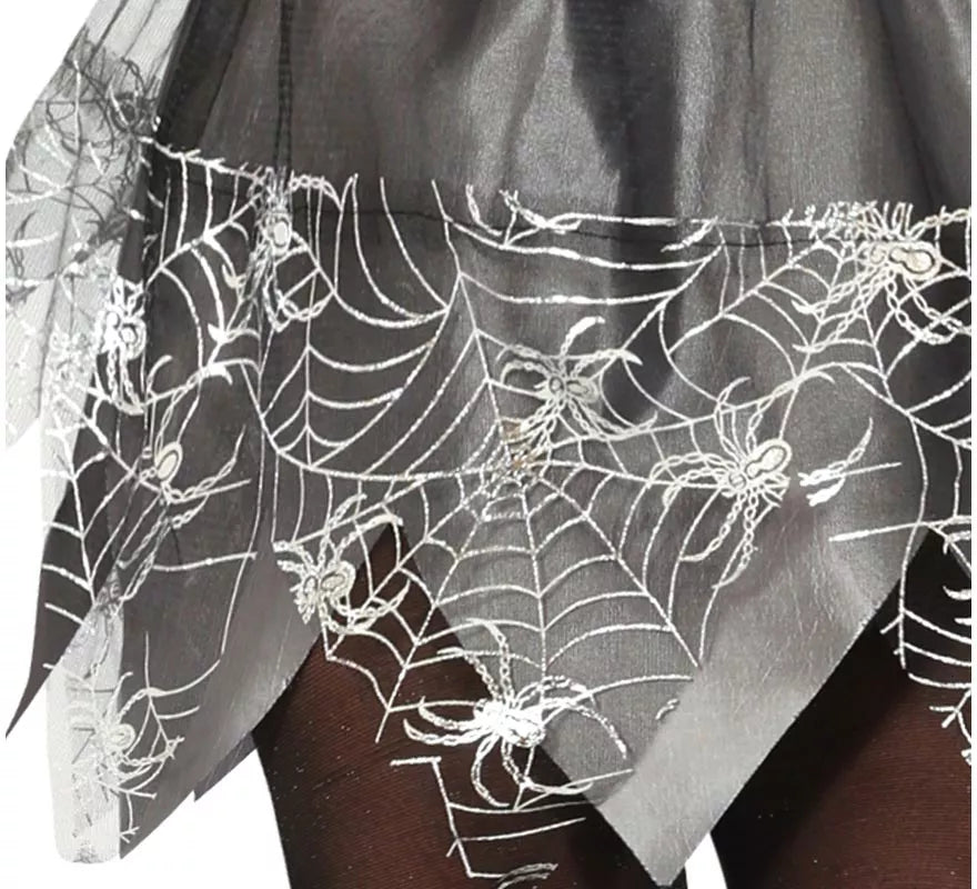 Translation missing: it.Disfraz de Bruja Spiderweb plateada para adolescente