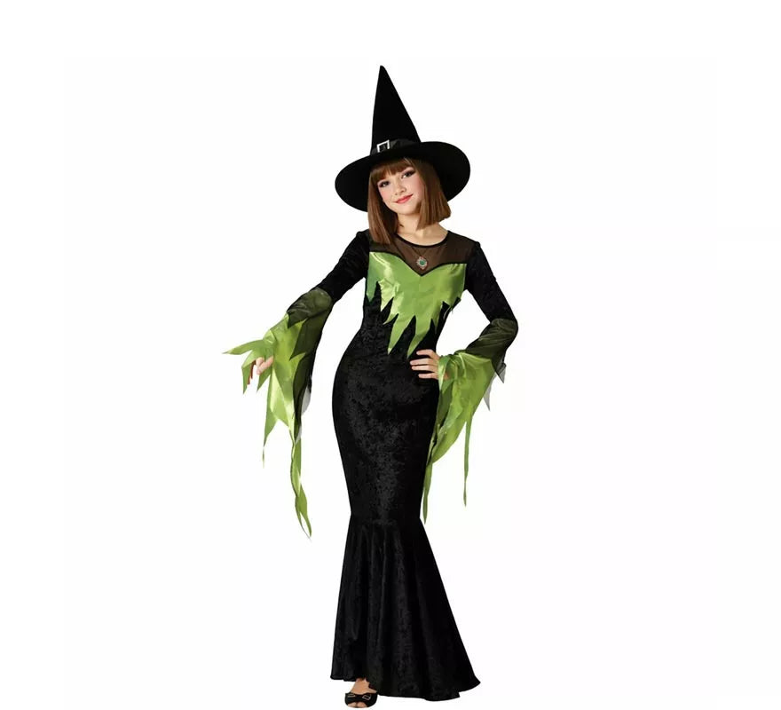 Translation missing: it.Disfraz de Bruja Verde Elegante para mujer