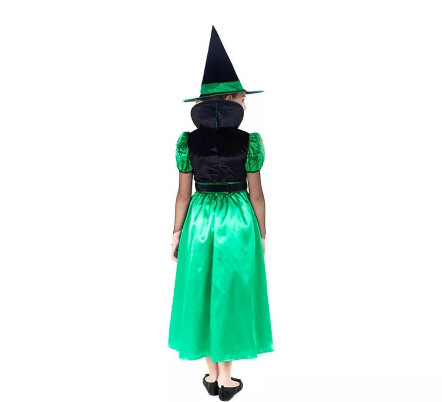 Translation missing: it.Disfraz de Bruja Verde para niña