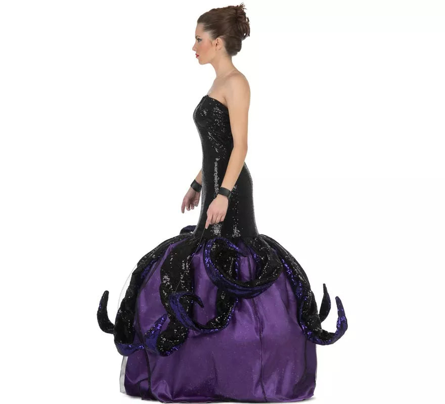 Translation missing: es.Disfraz de Bruja Villana del Mar morado para mujer