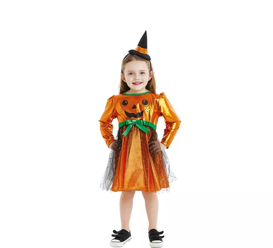 Translation missing: es.Disfraz de Brujita Calabaza Baby para niña y bebé