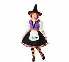 Costume da streghetta con grembiule per bambina