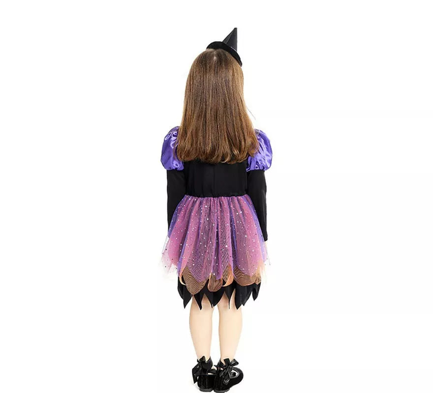 Translation missing: es.Disfraz de Brujita morada con diadema para bebé y niña