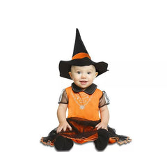 Costume strega arancione per bambina