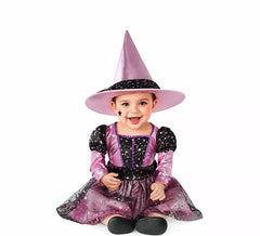 Costume da strega rosa per neonati