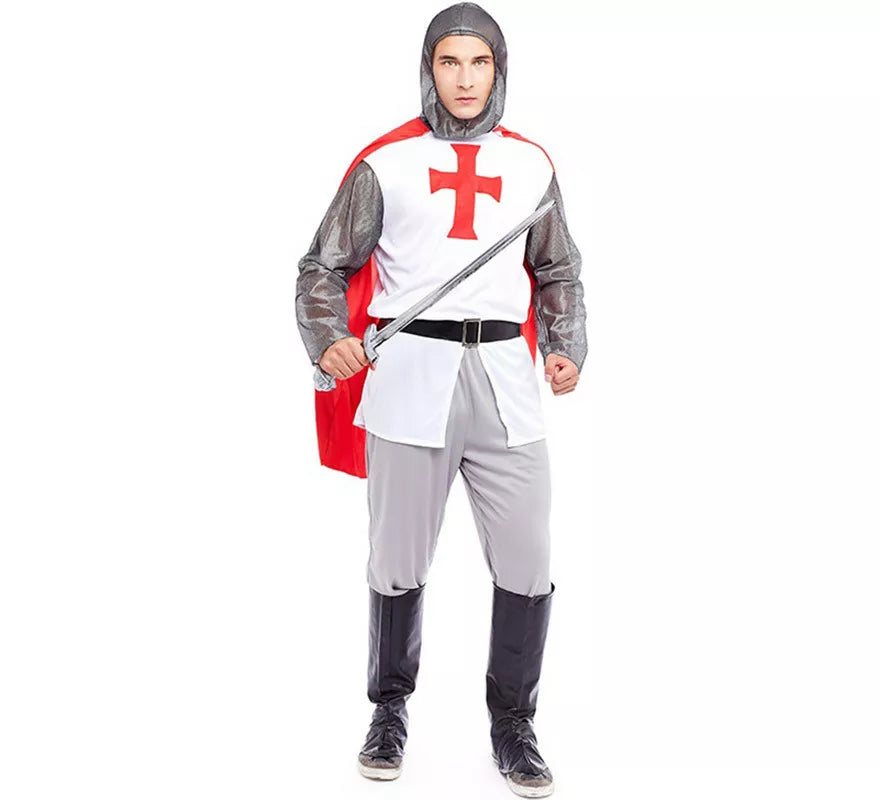 Translation missing: es.Disfraz de Caballero Cruzadas Cristianas para hombre