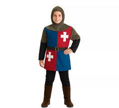 Costume da cavaliere medievale blu per bambino
