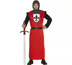 Costume da cavaliere notturno medievale da uomo