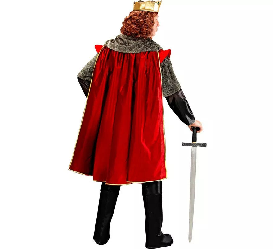Disfraz de Caballero Real rojo y verde para hombre