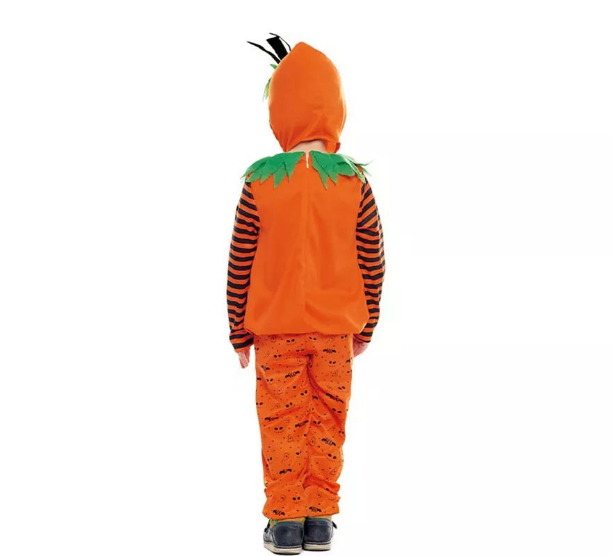 Disfraz de Calabaza a rayas con gorro para bebé y niños