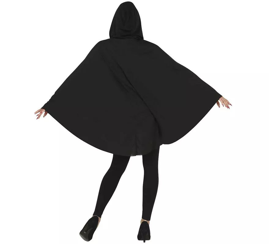 Translation missing: es.Disfraz de Calabaza en Poncho Negro para mujer