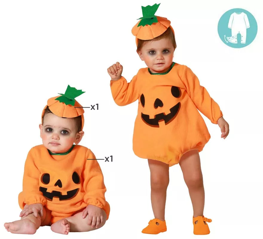 Translation missing: es.Disfraz de Calabaza Naranja para niña y bebé