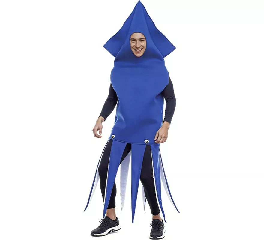 Disfraz de Calamar Azul Marino para adultos