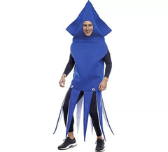 Costume da calamaro blu per uomo
