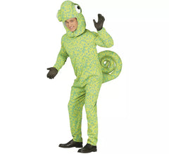Costume verde camaleonte maculato per un uomo