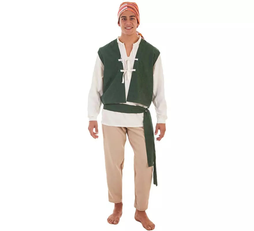 Translation missing: es.Disfraz de Campesino Carlos Medieval para hombre