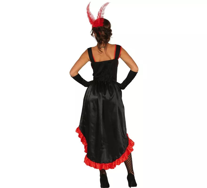 Translation missing: it.Disfraz de Can Can rojo y negro para mujer