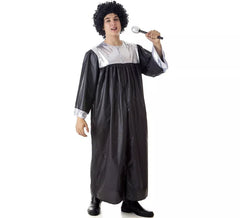 Costume da cantante gospel argento da uomo