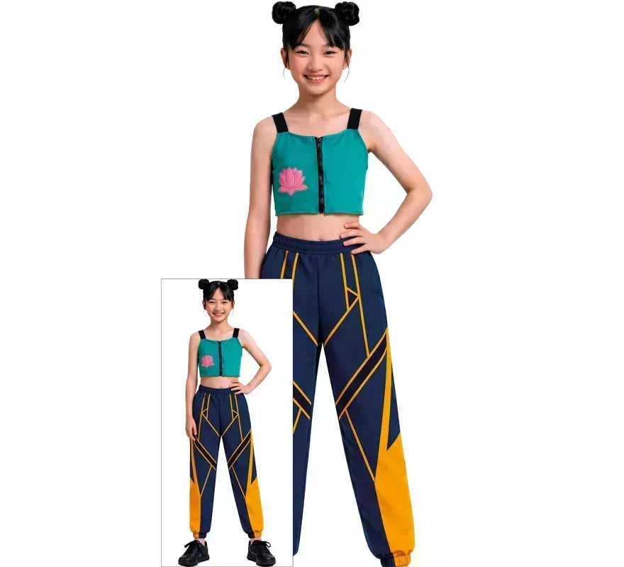 Translation missing: it.Disfraz de Cantante K-Pop Star Lotus Lite para niña