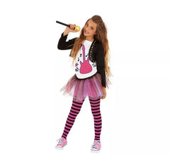 Costume da cantante Pop Rosa per bambina