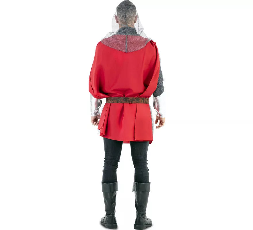 Translation missing: it.Disfraz de Capa Guerrero Medieval Roja para hombre