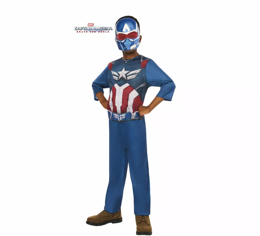 Translation missing: it.Disfraz de Capitán América con Máscara para niño