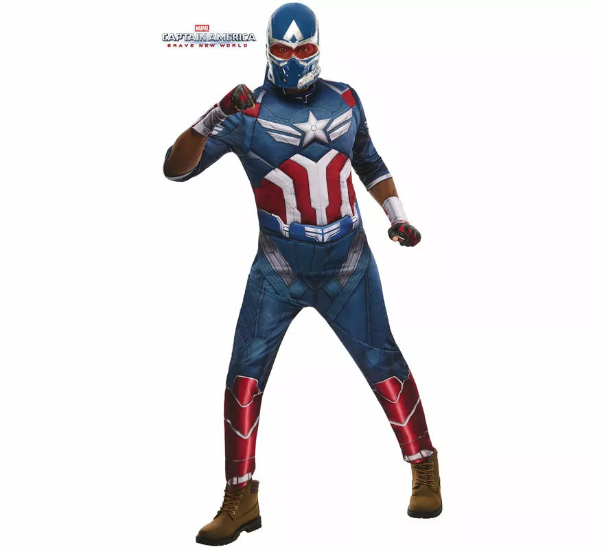 Translation missing: it.Disfraz de Capitán América Deluxe para hombre