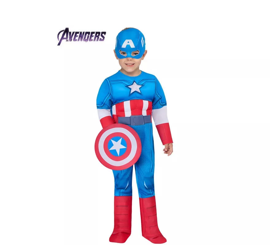 Translation missing: it.Disfraz de Capitán América Deluxe para niño