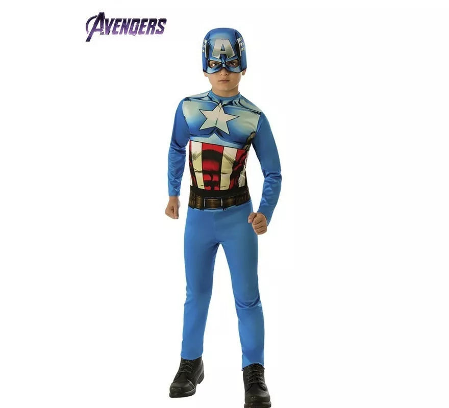 Translation missing: it.Disfraz de Capitán América Opp con máscara en caja para niño