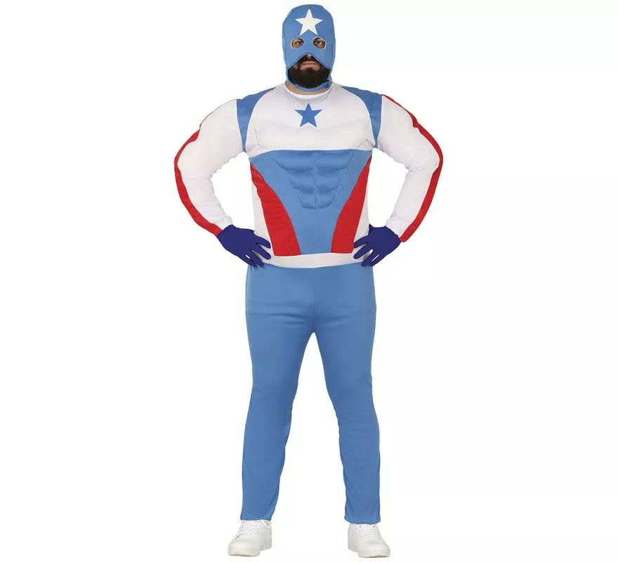 Translation missing: it.Disfraz de Capitán azul para hombre