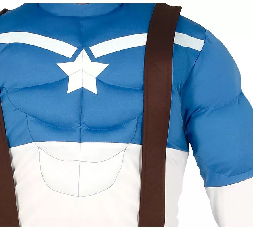 Translation missing: it.Disfraz de Capitán Azul para hombre