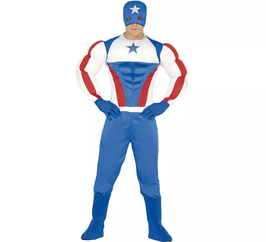 Translation missing: es.Disfraz de Capitán azul para hombre