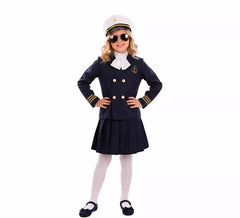 Costume da Capitano Marinaio Blu per bambina