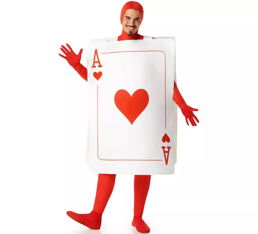 Translation missing: it.Disfraz de Carta As de Corazones para adultos