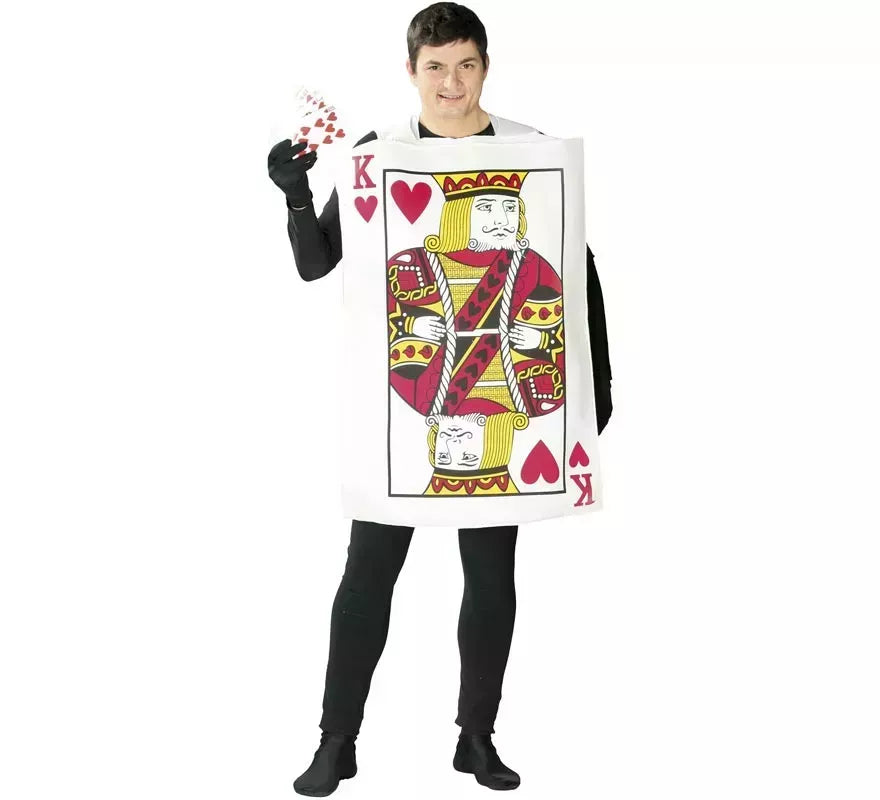 Disfraz de Carta de Rey de Corazones para adultos