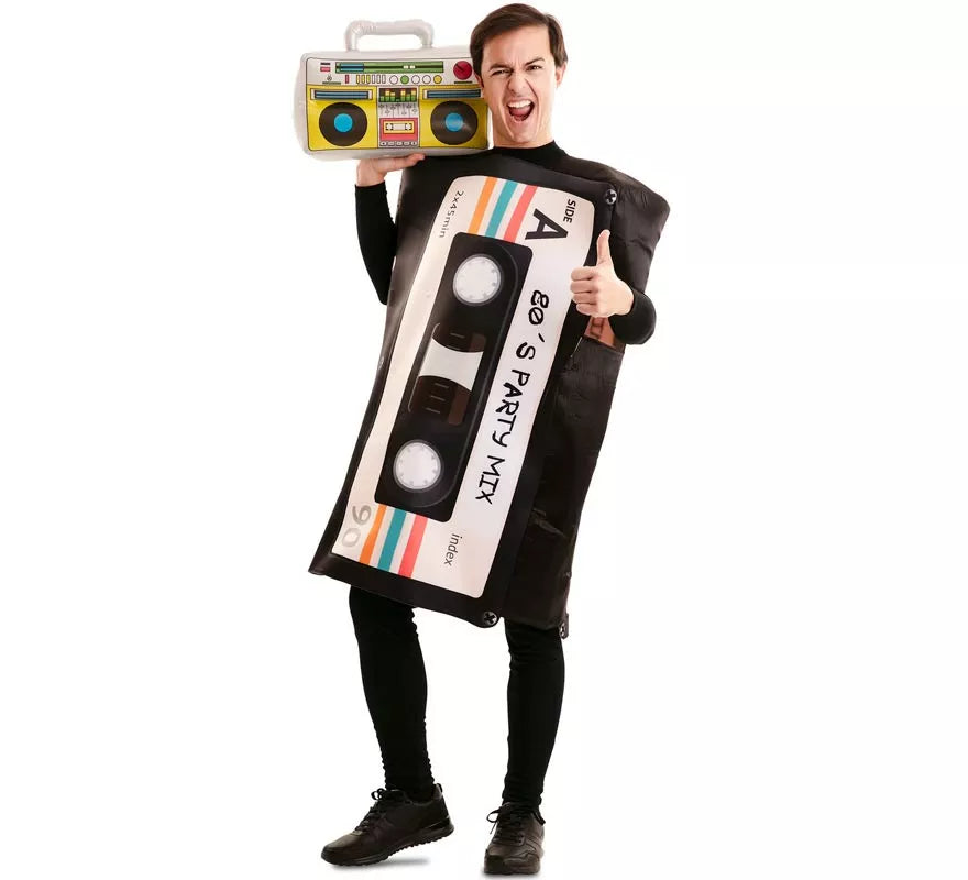 Translation missing: it.Disfraz de Cassette de los 80 para adulto