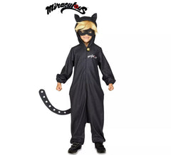 Disfraz de Cat Noir Pijama de Miraculous Ladybug con peluca para niño