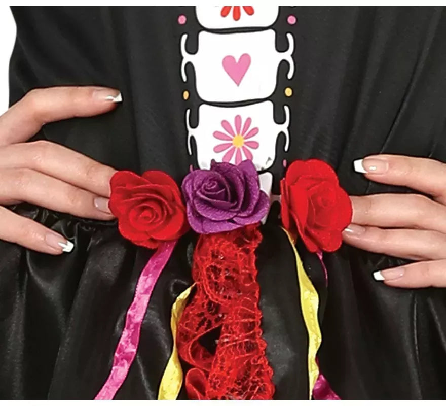 Translation missing: es.Disfraz de Catrina con vestido estampado para mujer