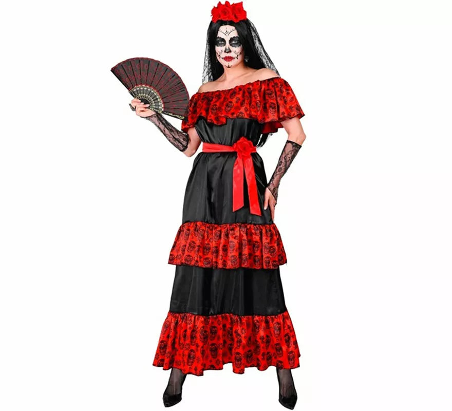 Translation missing: it.Disfraz de Catrina Día de Los Muertos para mujer