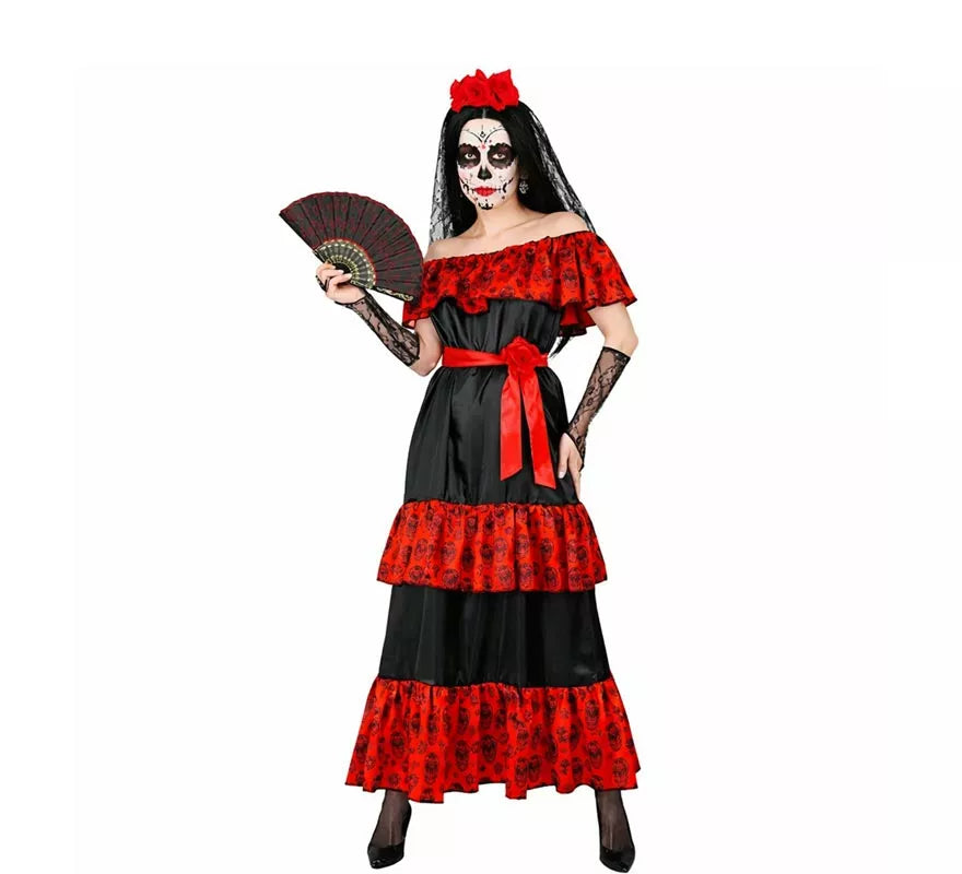 Disfraz de Catrina Día de Los Muertos para mujer