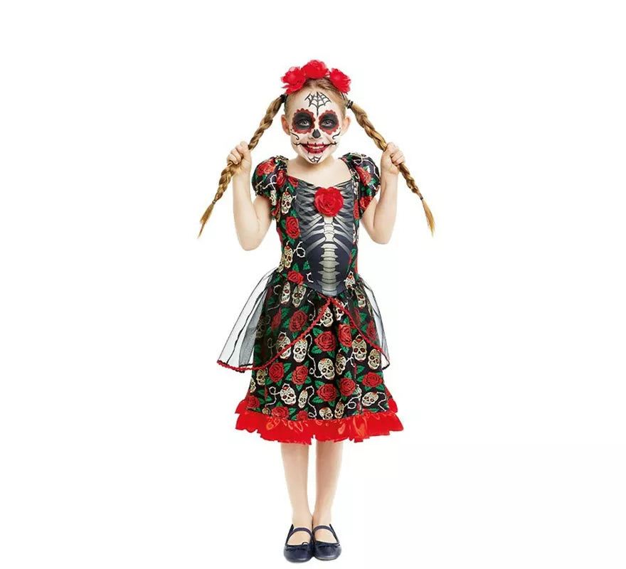 Translation missing: es.Disfraz de Catrina Día de los Muertos para niña