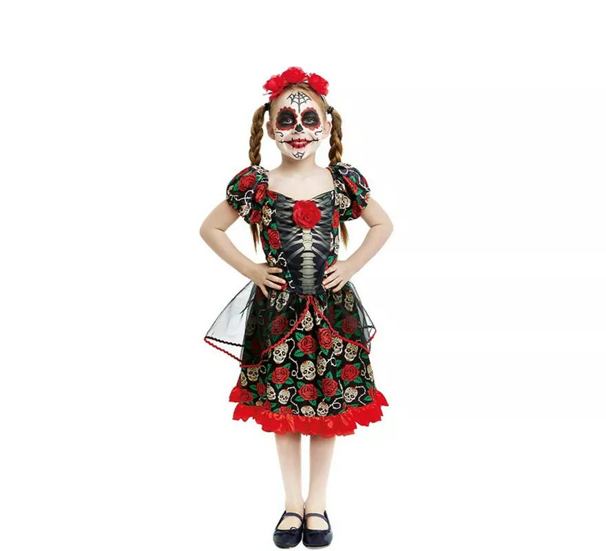Translation missing: es.Disfraz de Catrina Día de los Muertos para niña