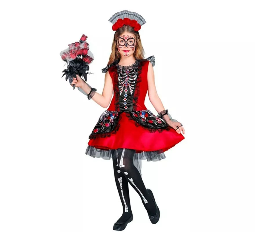 Translation missing: es.Disfraz de Catrina Esqueleto para niña